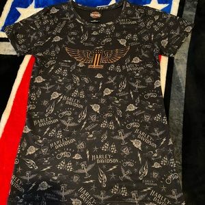Harley Davidson Printed Babydoll Tee